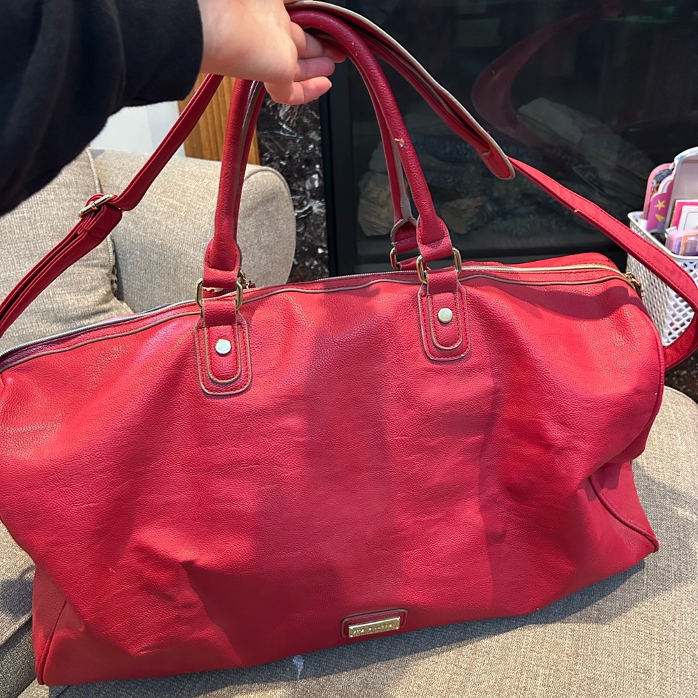 Steve Madden Red Travel Tote Bag